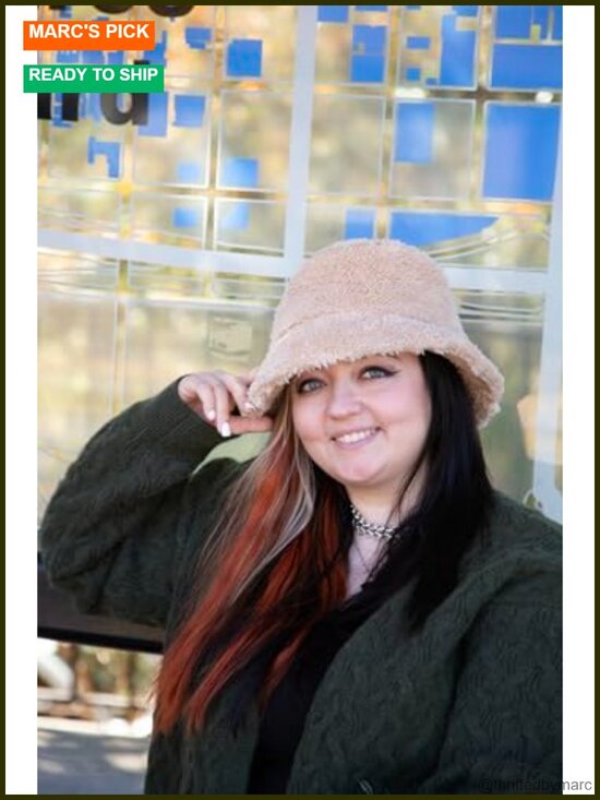 Faux Fur Fuzzy Bucket Hat, Unisex Winter Beanie, Warm Cozy Plush Streetwear main image 6